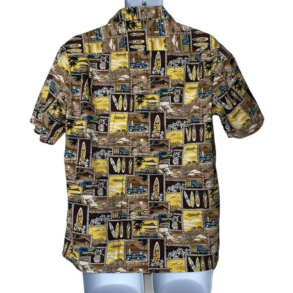 Le Fashion Vintage Car Surfboard Hawaiian Shirt M - Picture 6 of 10